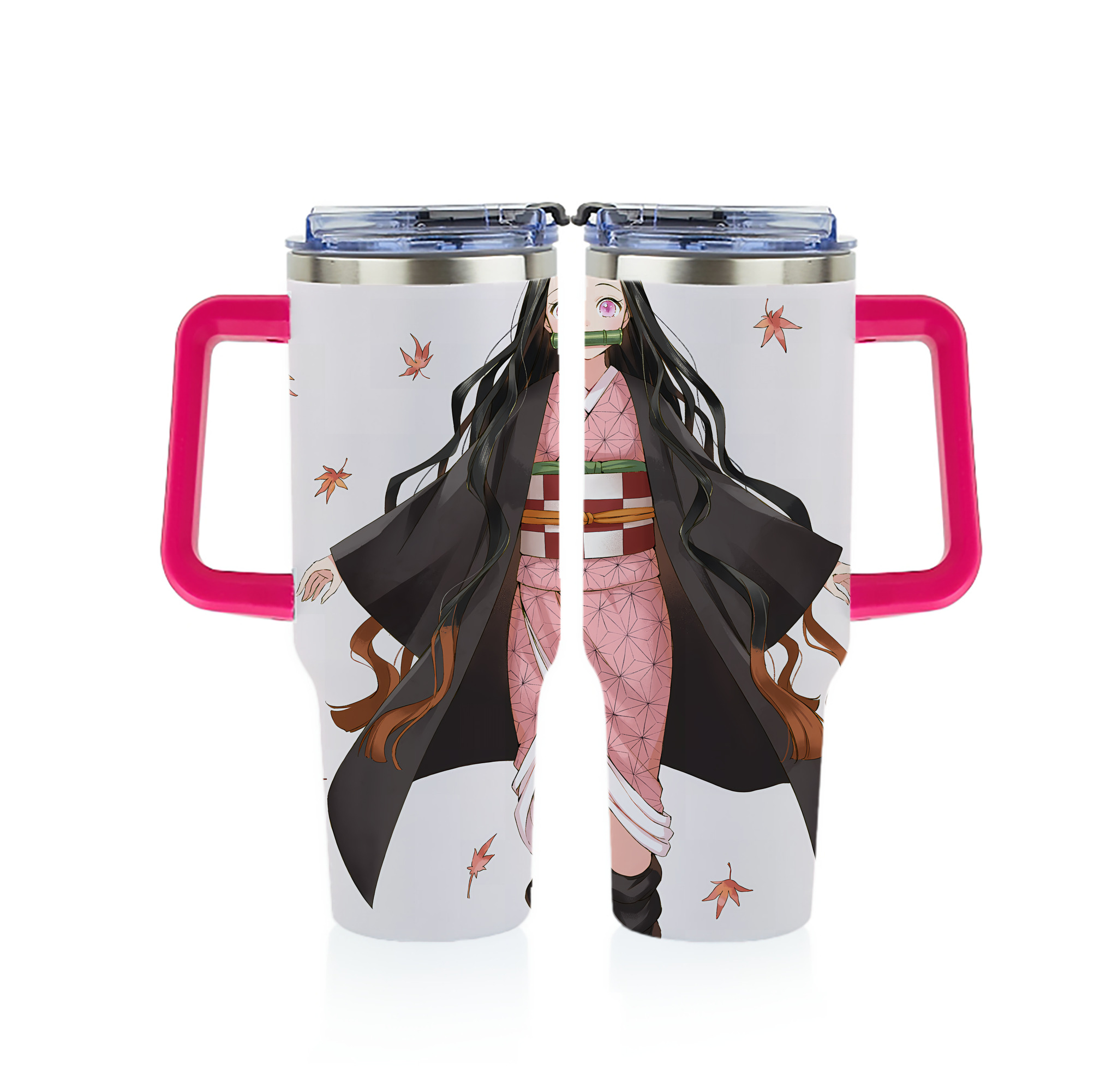 （画像用） 鬼滅の刃（きめつのやいば）竈門 禰󠄀豆子／かまど ねずこ Kamado Nezuko 1200ｍLフルプリント車用タンブラー